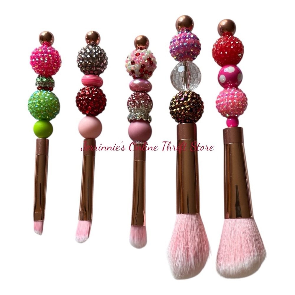 Colorful Beaded Makeup Brush Set B
